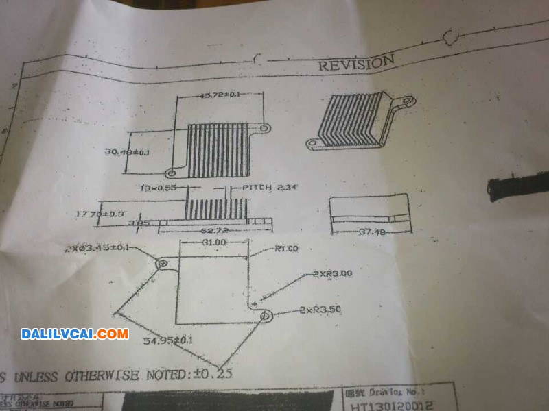 鋁合金散熱器圖紙