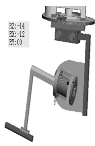 電極三維定位工夾具旋轉(zhuǎn)Z軸及X軸后效果圖
