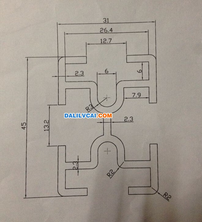 45mm*31mm的工業(yè)鋁型材