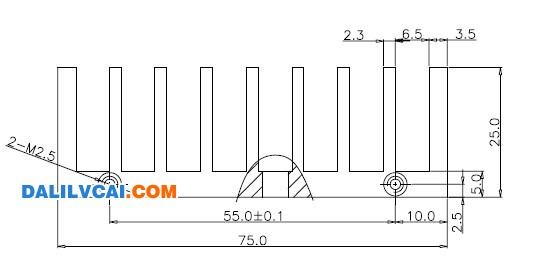 75mm*25mm鋁合金散熱器