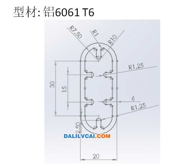 6061工業(yè)鋁型材圖