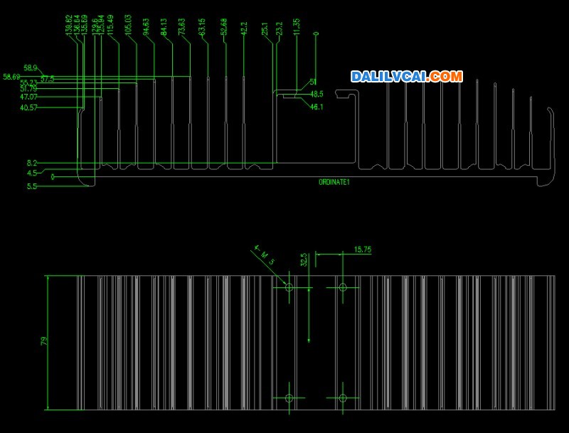 散熱器鋁型材圖紙