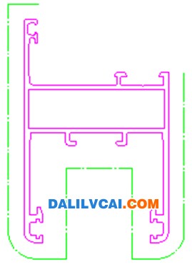 試驗擠壓鋁型材產(chǎn)品斷面示意圖-dalilvcai.com