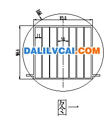 工業(yè)用換熱器鋁材截面圖