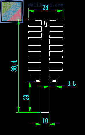 散熱器鋁材截面圖