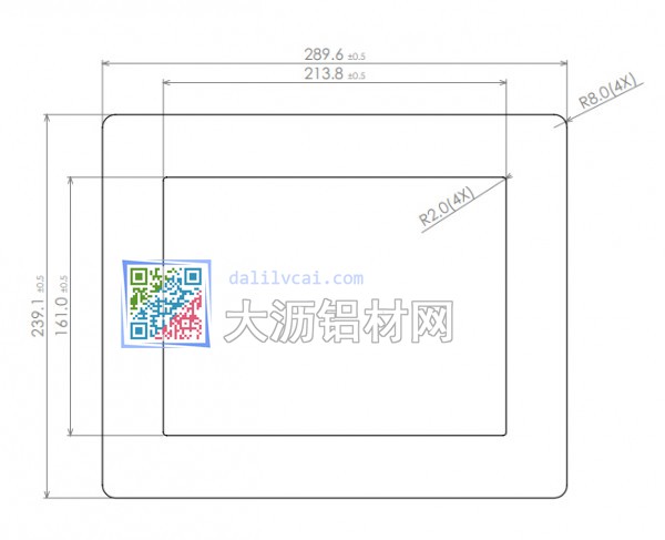 290*240mm的鋁方管