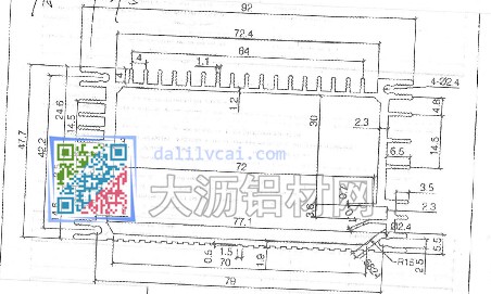 逆變器鋁外殼型材截面圖