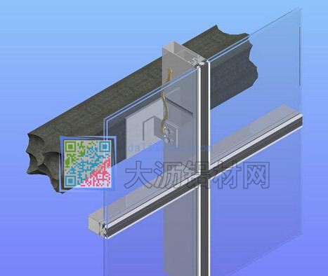 幕墻鋁型材安裝示意圖