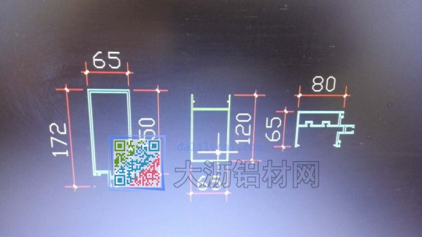 門窗鋁型材模具截面圖