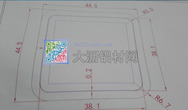 44.5mm方管鋁型材