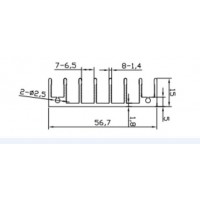 尋如圖所示梳形散熱器鋁材