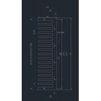 找如圖所示170*44mm的梳子散熱器鋁材