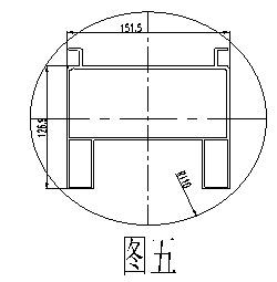 工程用大蓋板鋁型材截面圖