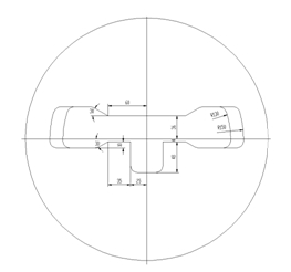 帶筋寬幅鋁型材擠壓模具模面與導(dǎo)流模圖