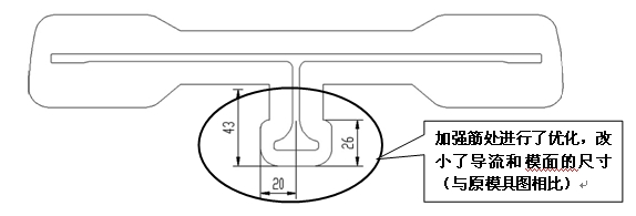 帶筋鋁材模具導(dǎo)流模尺寸修改圖