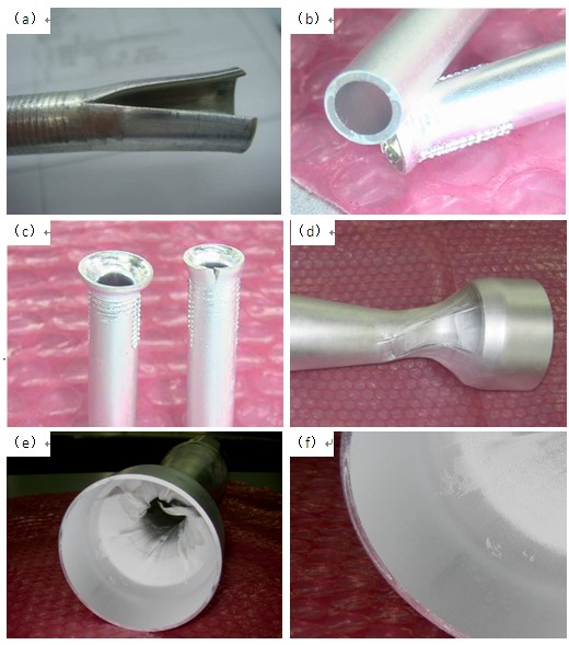 鋁圓管變形開裂缺陷照片