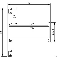 幕墻鋁材截面圖