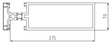 斷橋鋁型材截面圖