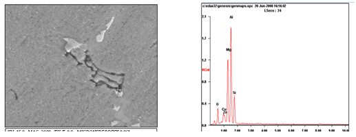 含鋅 3%鋁硅銅鎂合金組織能譜