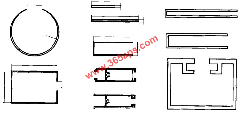 容易擠裂模具的鋁型材斷面圖