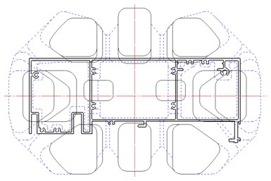 大斷面幕墻鋁型材擠壓模具結(jié)構(gòu)設(shè)計(jì)圖